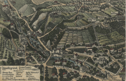 Postkarte aus dem Lößnitzgrund, Karte, Radebeul