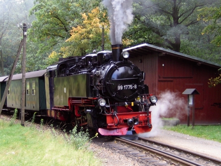 Lößnitzgrundbahn am Haltepunkt Lößnitzgrund, Radebeul